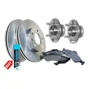 Rear Wheel Bearing Hub Assembly + Brake Rotor Pad Kit for Honda Civic EU3 ES1