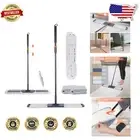 Heavy-duty 36" Cotton Dust Mop with 3 Microfiber Refill Pads & Extendable Handle