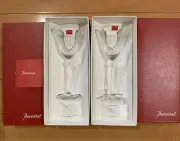 Rare Baccarat Alucard Wine Glass Pair Set Of 2 With Box