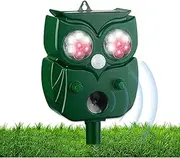 Cat Repeller Ultrasonic Solar Cat Repellent with LED Flash, Ultrasonic Animal Repeller IP65 Waterproof for Dogs, Birds, Mice, Foxes