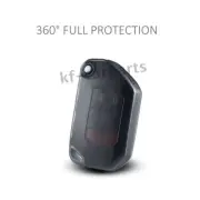 Transparent Black Key Fob Case Cover Key Shell For 2018-2024 Jeep Wrangler JL (for: Jeep)