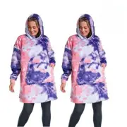 Hotto Cuddle Premium Oversized Cuddle Hoodie Purple Tie Dye - 2 PACK