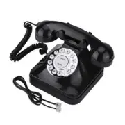 Vintage Wired Telephone Retro Landline Phone with Skid Proof Pedestal Home Hotel