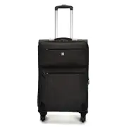 Swiss Luggage Suitcase Lightweight with 8 wheels 360 degree rolling SoftCase SN8918A-black