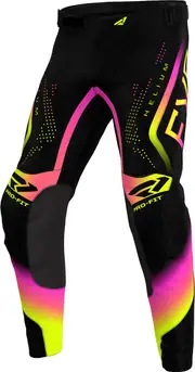 FXR Helium 2024 Youth Motocross Pants, black-pink-yellow, Size 24 Black Pink Yellow