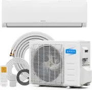 9000 BTU Mini Split Ac/Heating System with Inverter, 19 SEER2 Energy Saving 115V