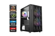 [5500-RTX3050-16G1S-NX200MR-WO] AMD Ryzen 5 5500 RTX 3050 RGB Gaming PC System, 16GB RAM/1TB NVMe SSD/Windows 11