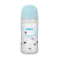 在飛比找蝦皮商城優惠-貝親 Pigeon第三代母乳實感矽膠護層玻璃奶瓶240ml/