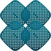 Viwehots Silicone Air Fryer Lines 4 Pack Easy Clean Air Fryer Accessories, Non Stick Reusable Silicone Air Fryer Liners, AirFryer Accessory Parchment Replacement - 7.5" Square Silicon Liners Teal