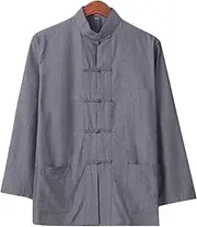 [ZooBoo] XIANGPAI Traditional Long Sleeve Tang Kung Fu Uniform Men's Shirt