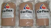 ANDOVER CO-FLEX 4x5Yds Tan Flesh 3-PACK Cohesive Flexible Elastic Latex Bandage Compression Self Adherent Wrap Kids Children Vet Animals Pets Cats Dogs Horses 3400TN
