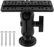 MJFUNTXY Fish Finder Mount - 360 Degree Ball-Mount Fish Finder Mount Base - Plastic Fish Finder Bracket - Fish Finder Holder - Fish Finder Rack for Boat Kayak Fishing Accessories