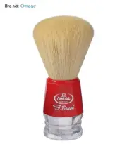 Omega S-Brush Synthetic Shaving Brush Red 10018