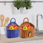 Decorative Storage Basket Hanging Fruit Basket Organizer Woven Basket with