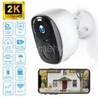 2K Solar Security IP Camera Battery Powered Home Outdoor Wireless WiFi CCTV Cam