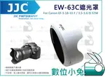 數位小兔【JJC CANON EW-63C 遮光罩 白色】 EF-S 18-55MM IS STM 太陽罩 EOS