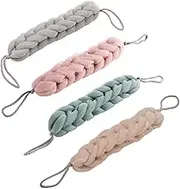 LIFKOME 4Pcs Exfoliating Long Strip Bath Towels Comfortable Body Cleaning Towels for Home Quick Drying High Grade Pe Material for Gentle Skin Massage and Rich Foaming