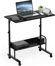 Black Adjustable Standing Desk for Mobile Use