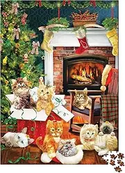 [Cobble Hill] Puzzles Christmas Kittens 1000 Piece Holidays Jigsaw Puzzle