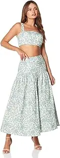 [Jarlo London] Women's Magnolia Top & Long Skirt Printed Two Piece Set Dress