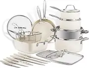 20 Pc Pots and Pans Set Non Stick Cookware Set, Pot and Pan Set, Kitchen Cook...