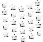[Tofficu] 1set Locking Pin Backs for Brooches Flat Round Metal Clasp Replacement for Jewelry Suitable for Weddings Parties Souvenirs and Craft Projects 25pcs
