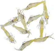 10x Rigged Prawn Fishing Soft Plastic Baits Lure Bream Glow