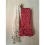 BONITA紅色毛料造型及金蔥圍巾