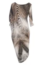 Phynix Asymmetrical Drape Dress--VER-PHY/MNK