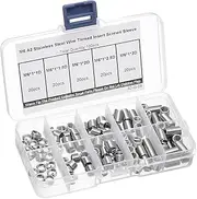 uxcell 100pcs Wire Thread Insert Kit M6 x 1 (1D-3D) Metric 304 Stainless Steel Helical Inserts Coiled Thread Repair Kit Wire Screw Threaded Sleeve Sheath for Mechanical Equipment