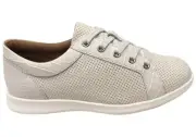 Homyped Carrie Lace Womens White Leather Casual Shoes - ShopShoesAU