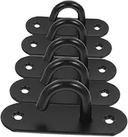 5pcs Wall-Mounted Exercise Anchor Hooks Resistance Band Wall Anchor Resistance Band Platform Base Hook Rings for Light Fixture Gym Carabiner Ropes Black 304 Stainless Steel