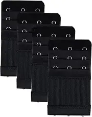 [KTOBTEL] Bra Extender 3 Hooks 3 Rows Elastic Bra Band Hook Strap Extensions for Women, Pack of 4