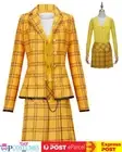 Clueless Movie Cher Costume Yellow No Clue School Girl 90s Film TV Cosplay