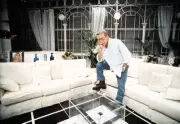 Italian TV host Luciano Rispoli studio of TV show 'Il Tappeto Vola- Old Photo