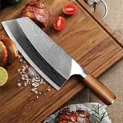 Vegetable Meat Cleaver Knife Chef Knife Chinese Cleaver Kitchen Knife Superior Class 7-inch Stainless,Vegetable Kitchen Knife for Home Kitchen or Restaurant German Steel Kitchen knife
