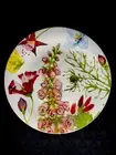 New GRACE TEAWARE 8.25” SALAD / DESSERT PLATE Spring Floral Butterfly Print
