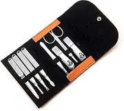 Manicure Set,Nail kit Manicure Set,Nail Care kit, Nail Clippers Set Manicure Pedicure Personal Care Set Built in Nail File Man Portable 8 Piece Orange Travel Travel