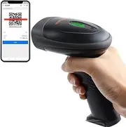 Wireless 1D 2D Barcode Scanner - Handheld QR Code Scanner | Omnidirectional Automatic Sensing Barcode Reader with USB Connectivity for Computers, Retail, Inventory, and Warehouse Management