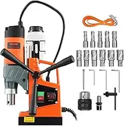 VEVOR Magnetic Drill, 1450W 1.57" Boring Diameter, 12500N 850 RPM Portable Electric Mag Drill Press, Drilling Machine for any Surface Home Improvement Industry Railway