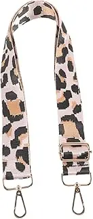 [Gogogmee] Leopard Print Crossbody Bag Strap DIY Handbag Replacement Strap for Durable with Buckles for Shoulder Use