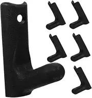 DINHEAROM 6pcs Barbell Stand Commercial Weight Rack Horizontal Weight Bar Holder Barbell Holder Stand Barbell Plate Holder Barbell Weight Mounted Weight Holder Barbell Hanger Black