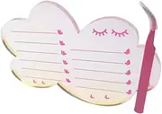 Grafting False Eyelash Acrylic Extension Pallet, Eyelash Extension Tweezers Plate Pad Makeup Palette Individual Training Tools Dazzling (Cloud-shaped A （5.51x3.94in）)