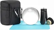 Besnfoto Crystal Ball Photography 80mm K9 Clear Lens Ball Sphere with Mini Tripod Base Stand Decorative Glass Props Ball with Padded Shockproof Sleeve Bag
