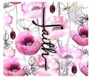 20oz Sublimation Tumbler Wrap Pink Faith Tulips Ready To Press Print