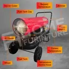 68KW Diesel Kerosene Industrial Fan Heater Warm Space Forced Air Blower Workshop
