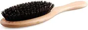 Irforay Natural Boar Bristle Hair Brush, Wooden Paddle, Detangles All Hair Types, Eco-Friendly, Yellow, Unisex, All Ages, All Hair Types