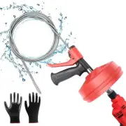 Drain Snake, Sewer Snake Plumbing Drain Auger, Manual or Drill Powered 25 Fee...