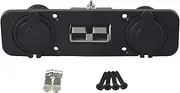 Flush Mount for Anderson Plug Socket Double USB Charger Socket Panel for Caravan Boat Truck