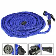 Latex 25 FT Expanding Flexible Garden Water Hose with Spray Nozzle